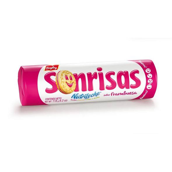 Sonrisas Cookies with Strawberry Jelly Filling, 118 g / 4.2 oz each (pack of 3)