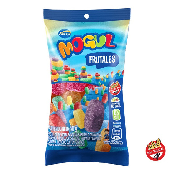 Mogul Gomitas Frutales Fruit Candies Gummies, 50 g / 1.76 oz (box of 10)