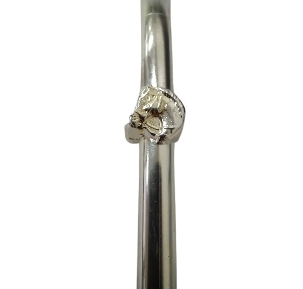 Bombilla Alpaca Grabada Classic Mate Straw Engraved Details, 19 cm large / 7.48" (Horse Design)