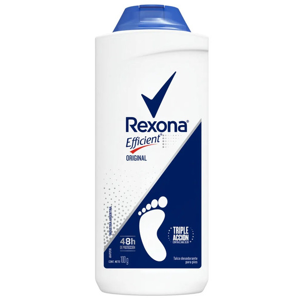 Rexona Efficient Original Talco Para Pies Shoe Deodorant Talcum Powder, 100 g / 3.5 oz