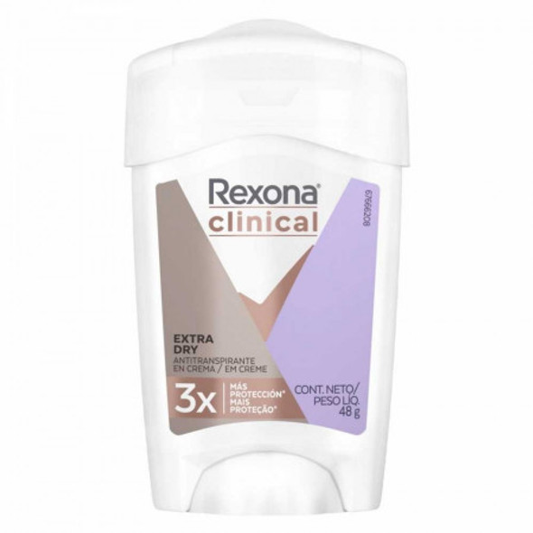 Rexona Clinical Cream Extra Dry 3x More Protection 96 Hour Antiperspirant, 48 g / 1.69 oz