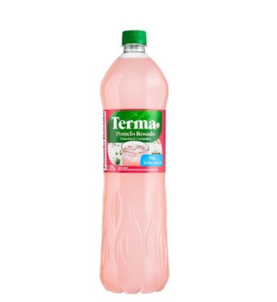 Terma Sin Azúcares Pomelo Rosado Peperina & Coriandro Light Bitter Refreshing Drink With Herbs Pink Grapefruit Flavor, 1.35 l / 45.64 fl oz