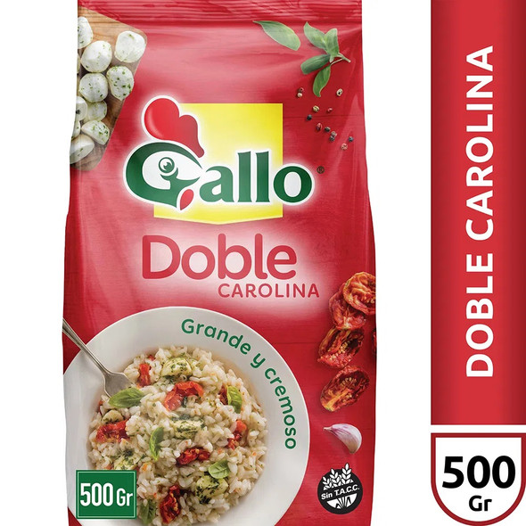 Gallo Arroz Doble Carolina Grano Grande Creamy Rice Ideal for Risotto, 500 g / 1.1 lb bag 