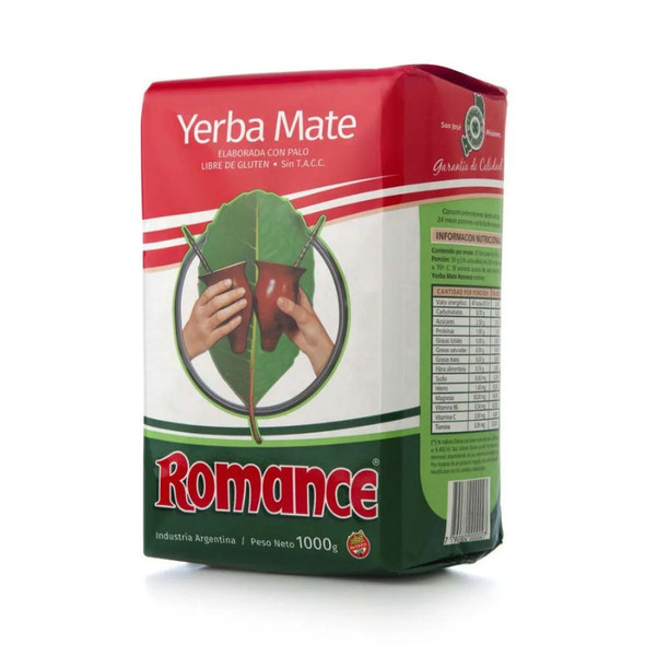 Romance Yerba Mate Elaborada con Palo Traditional Yerba Mate with Stems from Misiones, Argentina, 1 kg / 2.2 lb bag