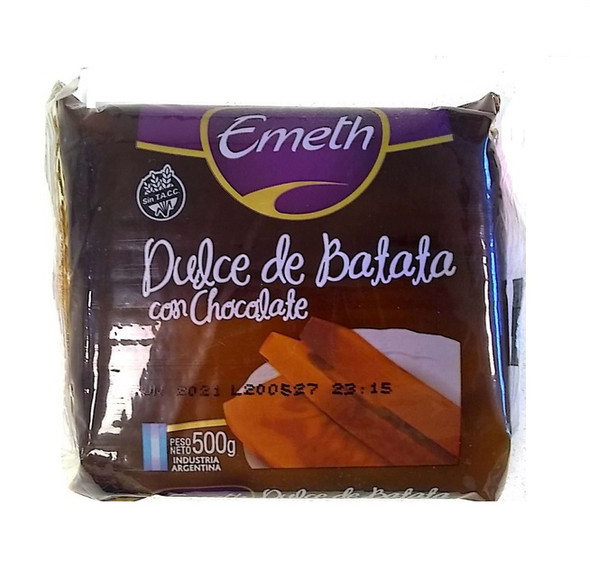 Emeth Dulce de Batata Sweet Potato Jelly with Vanilla and Chocolate Wholesale Bulk Box,  500 g / 1.1 lb (box of 12)