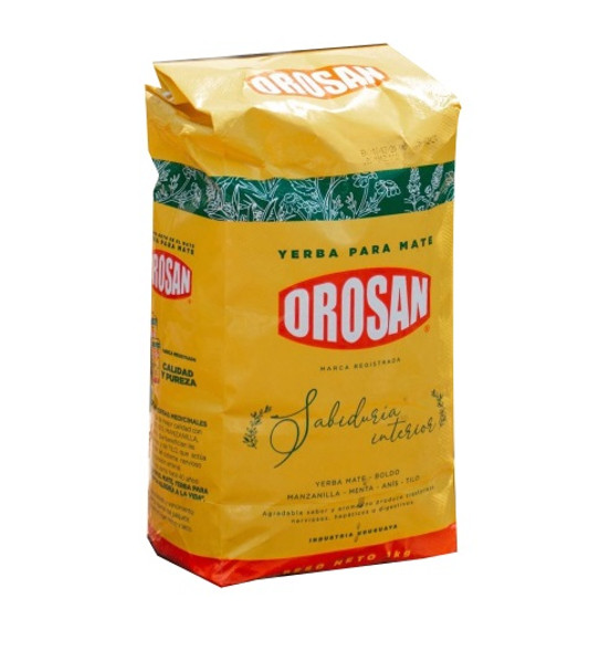 Orosan Yerba Mate with Herbs Yerba Mate with Boldo, Chamomile, Mint, Anise & Linden Herbs, 1 kg / 2.2 lb 