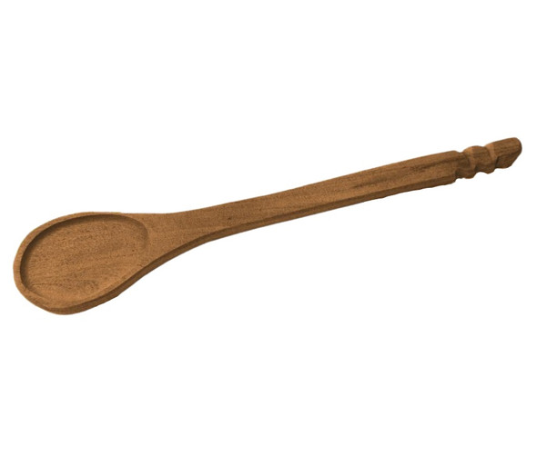 Cuchara Artesanal Toba de Madera Large Wooden Spoon Solid One-Piece Spoon, 35 cm / 13.77"