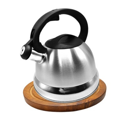 Posa Pava Ranurado Apoya Pava de Madera Wooden Kettle Base - Wooden Base for Hot Vessel Keeps your Table Safe, 17 cm / 6.69"