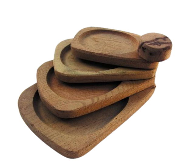 Copetinero Abanico de Madera Tabla Copetinera Para Picada Wooden Chopping Board for Snacks