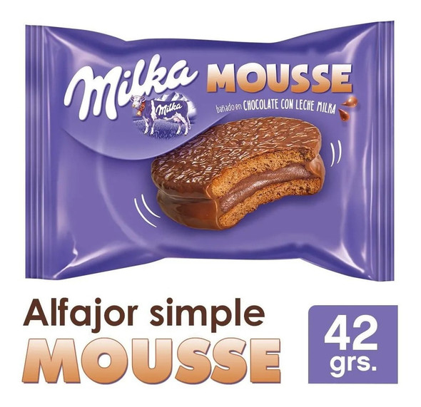 Milka Alfajor Minicake with Chocolate Mousse, 252 g / 8.88 oz (box of 6)