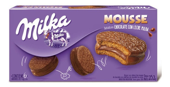 Milka Alfajor Minicake with Chocolate Mousse, 252 g / 8.88 oz (box of 6)