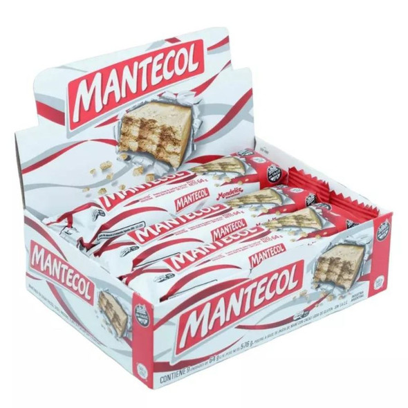 Mantecol Classic Flavor Bajo En Sodio Semi-Soft Peanut Butter Nougat - Low Sodium, 41 g / 1.45 oz (box of 12 bars)