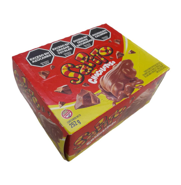 Sapito Bombón Milk Chocolate Frogs Filled with Chocolate & Crispy Cereals - with Tattoo Stickers, 10.5 g / 0.37 oz (box of 24 units)