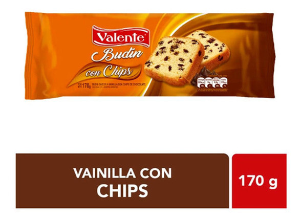 Valente Budín con Chips Vanilla Flavored Pudding with Chips Perfect Pound Cake for Mates, 170 g / 5.99 oz 