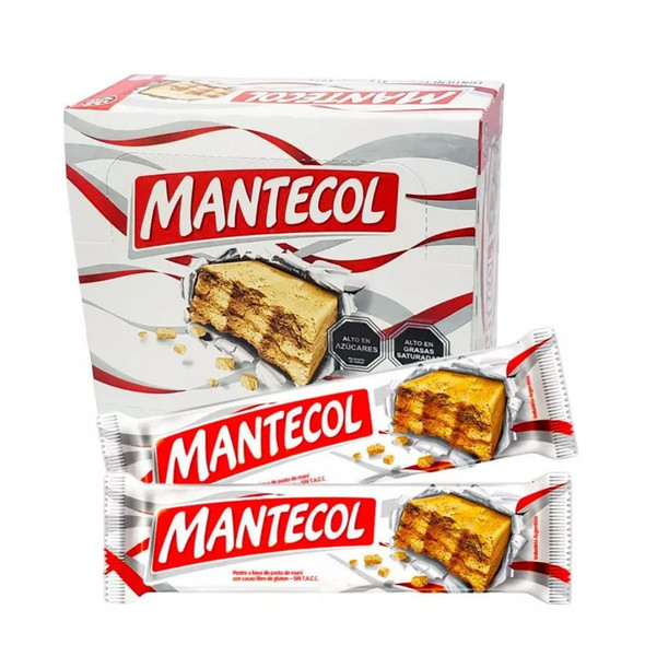 Mantecol Classic Flavor Semi-Soft Peanut Butter Nougat, 64 g / 2.25 oz (box of 9 bars)