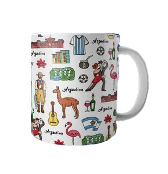 Taza Argentina Coffee Mug Tea Cup Argentina Design - Ceramic Cup Printed On Both Sides