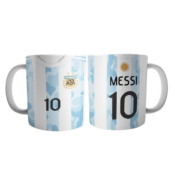 Taza Camiseta Messi Coffee Mug Tea Cup Lionel Messi 10 Design - Ceramic Cup Printed On Both Sides