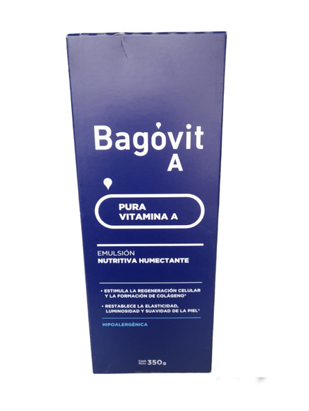 Bagóvit A Emulsión Nutritiva Crema Hidratante Hipoalergénica Hypoallergenic & Nutritive Body Cream - Natural Cell Regeneration Cream, 350 g / 12.3 oz