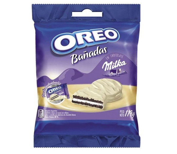 Oreo Bañadas En Chocolate White Chocolate Covered Oreo Wholesale Bulk Box, 119 g / 4.19 oz (box of 16 units)