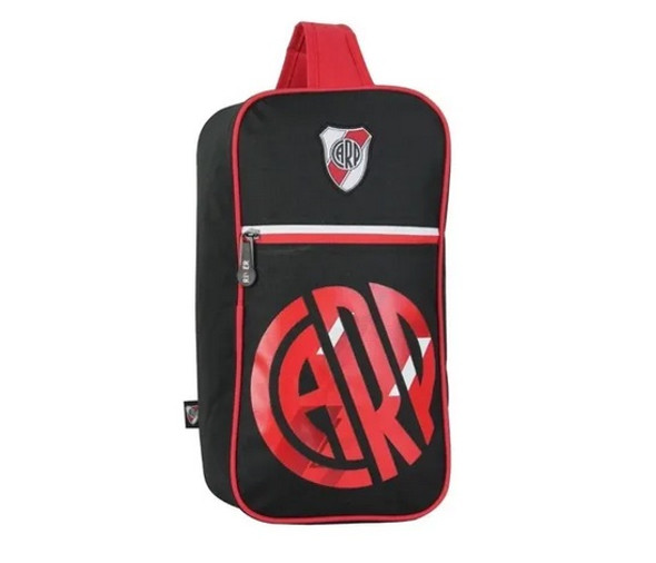 Botinero River Plate Football Boot Bag River Plate Soccer Team Original Boot Bag - 100 % Polyester, 35 cm x 18 cm 14 cm / 13.8" x 7.1" x 5.5"
