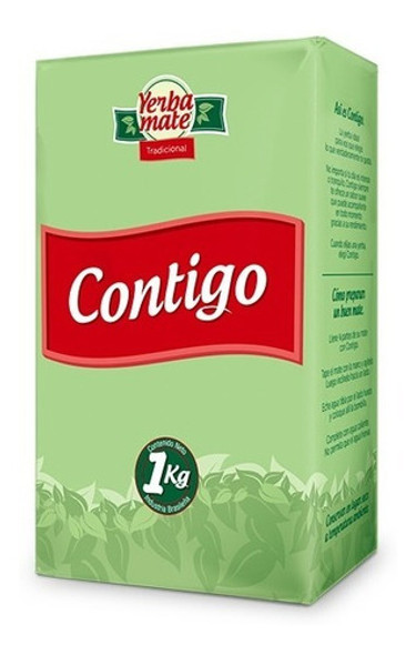 Contigo Yerba Mate Traditional from Uruguay, 1 kg / 2.2 lb (pack of 8)