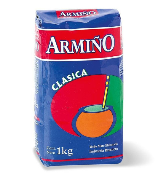 Armiño Yerba Mate Classic - Bold Yerba Traditional in Uruguay, 1 kg / 2.2 lb (pack of 8)