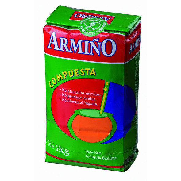 Armiño Yerba Mate Compuesta from Uruguay, 1 kg / 2.2 lb (pack of 8)