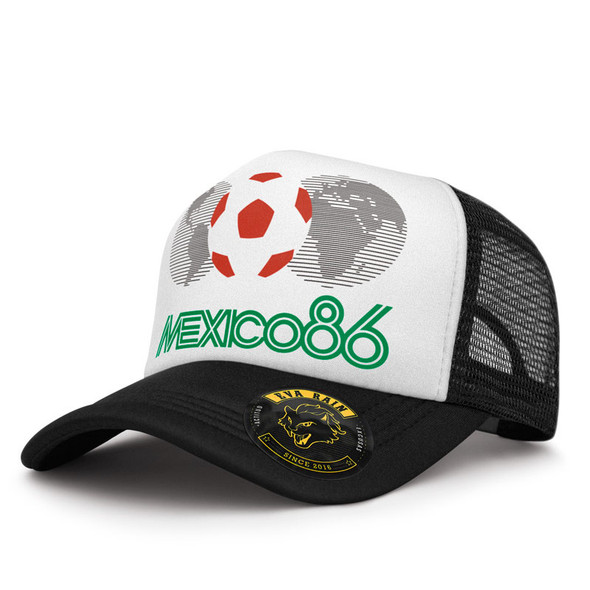 Gorra Trucker Blanca México 86' Premium Cap by Eva Rain - Adjustable Cap (50 cm to 63 cm)