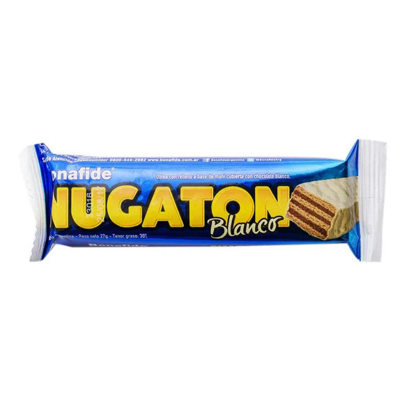 Nugaton Candy Bar with Peanut Butter, Cacao and White Chocolate Coated, 27 g / 0.95 oz (pack of 3)