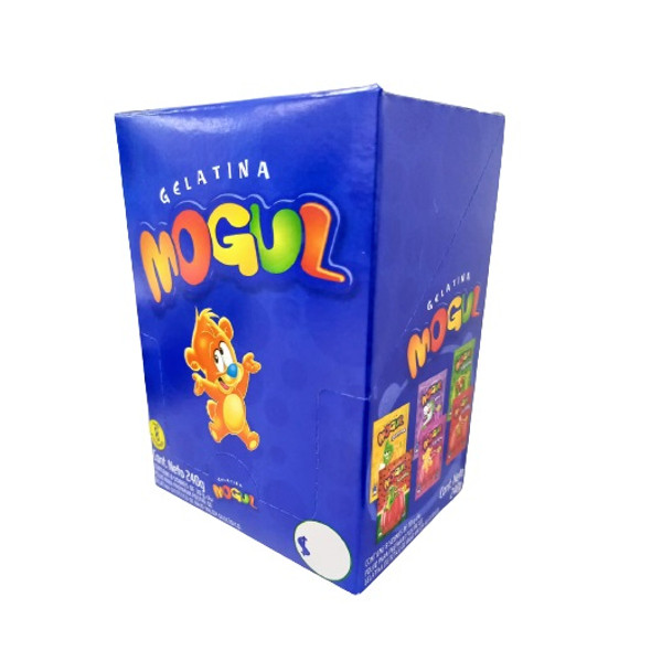 Mogul Gelatina Frutilla Strawberry Jell-O Powder Ready To Make Jelly, 30 g / 1 oz ea (box of 8 pouches)
