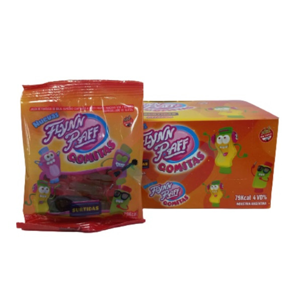 Flynn Paff Gomitas Surtidas Assorted Candies Gummies Soft & Chewy Candy Apple, Grape & Banana Flavor - Gluten Free, 30 g / 1.05 oz (box of 12) 