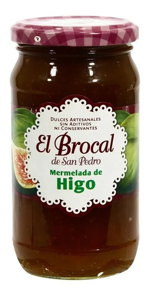 El Brocal Mermelada Higo Artesanal Fig Jam - Gluten Free, 420 g / 14.81 oz jar
