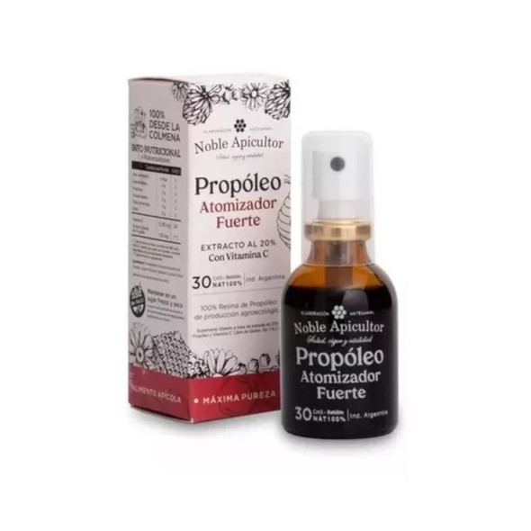 Noble Apicultor Atomizador Propóleo Fuerte Propolis Extract 20% Natural Immunity Supporter Herbal Supplement, 30 ml / 1.01 fl oz