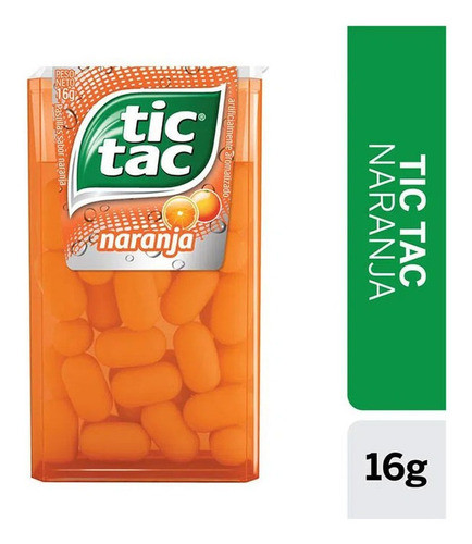 Tic Tac Pastillas Naranja Fresh Breath Mints Orange Flavor Candies, 16 g / 0.56 oz ea (12 count)