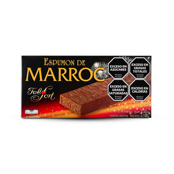 Espumón de Marroc Soft Nougat Torrone Marroc Chocolate Flavor by FelFort, 100 g / 3.53 oz bar