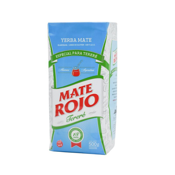 Mate Rojo Yerba Mate Para Tereré Special Yerba Mate for Tereré Cold Drink Yerba from Misiones, Argentina, 500 g / 1.1 lb