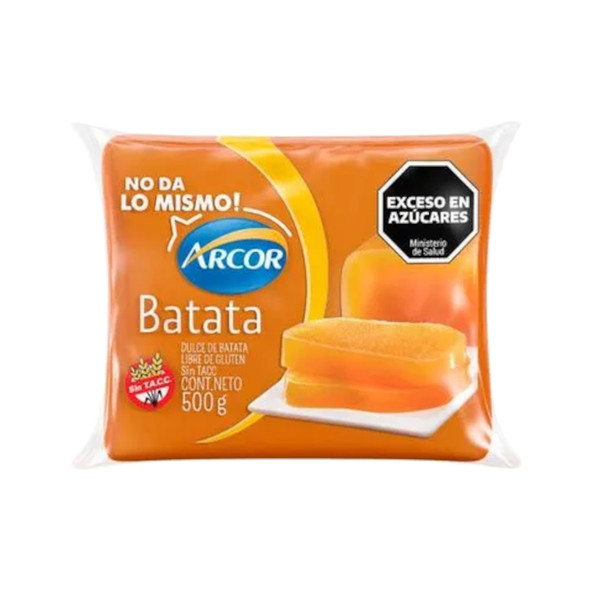 Arcor Dulce de Batata Sweet Potato Jelly with Subtle Vanilla Ideal for Homemade Pastry - Gluten Free, 500 g / 1.1 lb pouch