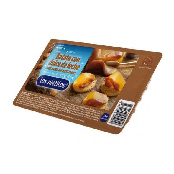 Los Nietitos Dulce de Batata Con Dulce de Leche Sweet Potato Jam with Caramel From Uruguay, 400 g / 14.1 oz tray