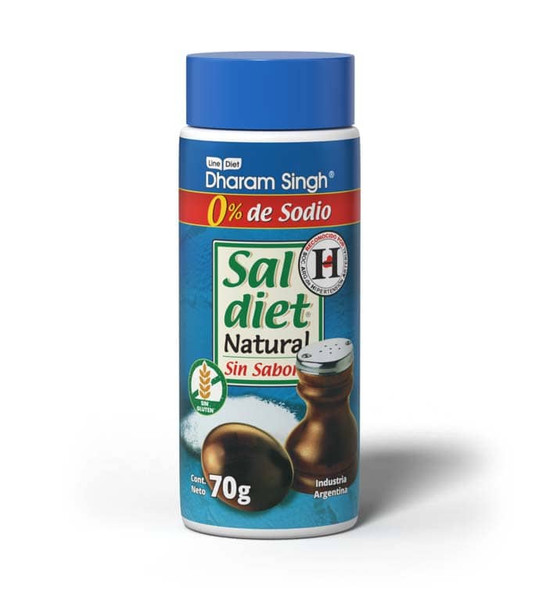 Sal Diet Natural Sin Sabor Sodium Free Salt Substitute Natural Flavor, 70 g / 2.5 oz bottle