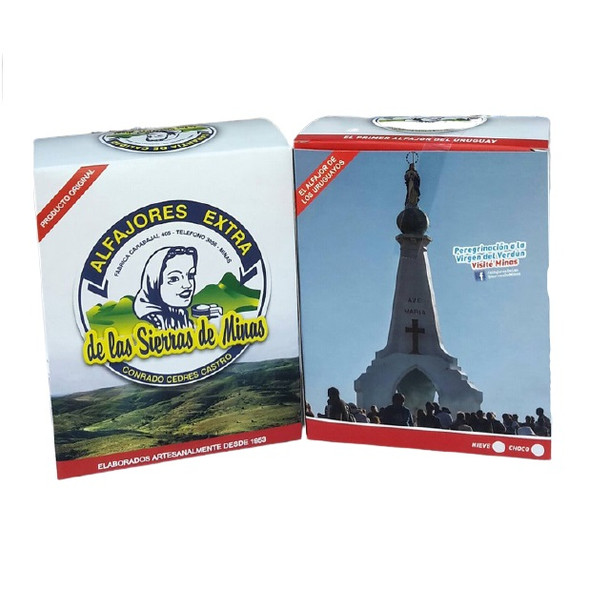 Sierra De Minas Alfajorcitos Vanilla Alfajor With Dulce De Leche Filling - Alfajores From Uruguay, 50 g / 1.76 oz, 12 alfajores per box (pack of 2 boxes)  