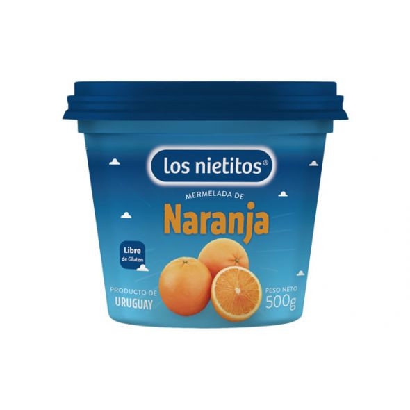 Los Nietitos Mermelada de Naranja Clásica Classic Orange Marmalade From Uruguay, 500 g / 17.6 oz