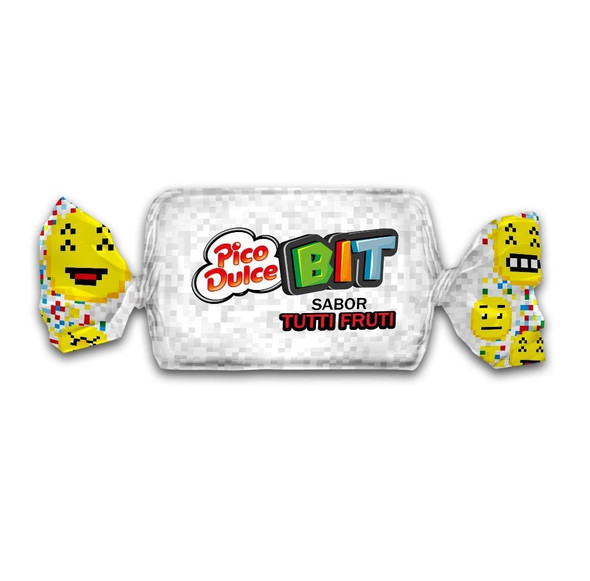 Pico Dulce Tutti-Frutti Caramelos Masticables Soft Chewy Candies Tutti-Frutti Flavor - Gluten Free, 408 g / 14.1 oz