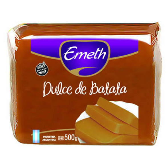 Emeth Dulce de Batata Sweet Potato Jelly with Subtle Vanilla, 500 g / 1.1 lb sealed bar