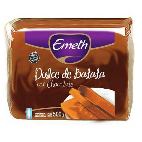 Emeth Dulce de Batata Sweet Potato Jelly with Vanilla and Chocolate,  500 g / 1.1 lb sealed bar