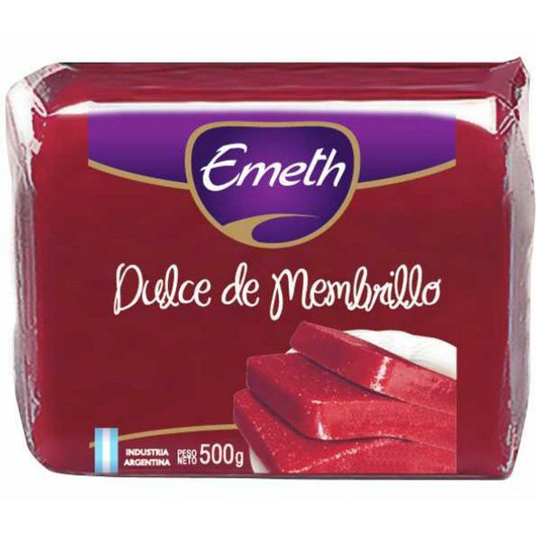 Emeth Dulce de Membrillo Quince Jelly Sealed Bar for Desserts, Cheese and Cakes, 500 g / 1.1 lb