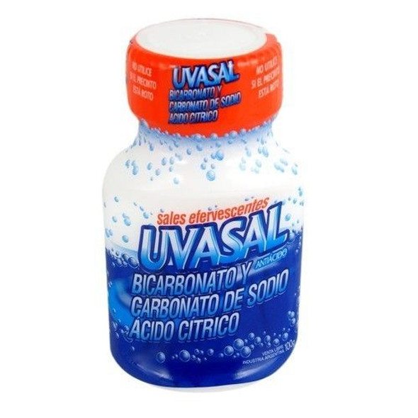 Uvasal Effervescent  Antiacido Estomacal Stomach Antacid, 100 g / 3.52 oz