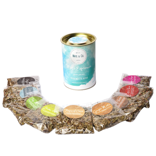 Mate & Co Lata Mate Experience Organic Yerba Mate Blend Premium Samplers Kit - Despalada No Stems, 280 g / 9.9 oz