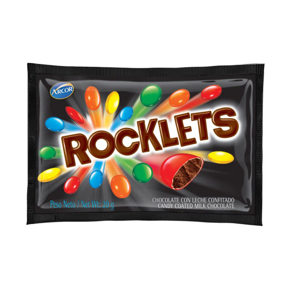 Rocklets Confites Candied Chocolate Sprinkles, 20 g / 0.70 oz (box of 24)