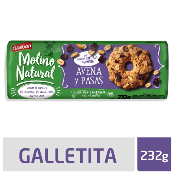 Galletas Zero Sin Azúcares Crocant Con Copos De Avena 280 G Paquete Unidad