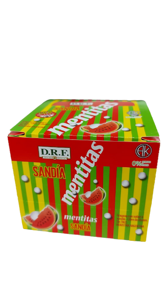 Mentitas Sandía Hard Candy Watermelon Flavor, 26 g / 0.9 oz (box of 12)